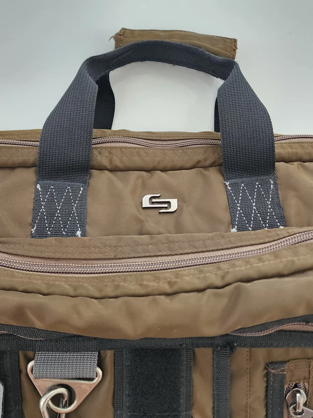 Men's Olive Green Tactical Travel Briefcase - New York Patch